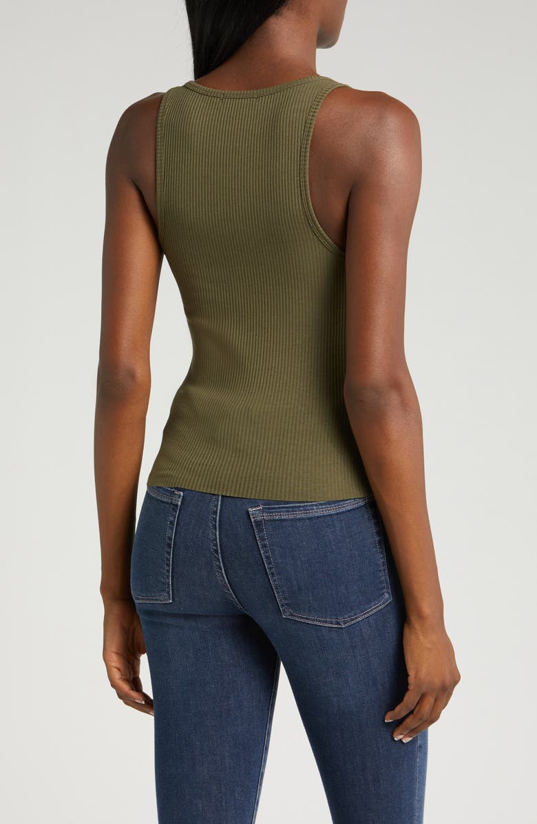 Good American Light Ribbed Crop Tank, Alternate, color, Fatigue001