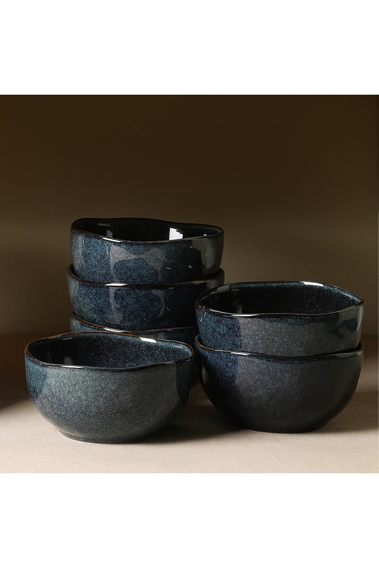 Mirella Stoneware 4-Piece Bowl Set, Alternate, color, Blue