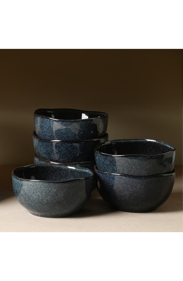 Stone Lain Mirella Stoneware 4-Piece Bowl Set, Alternate, color, Blue