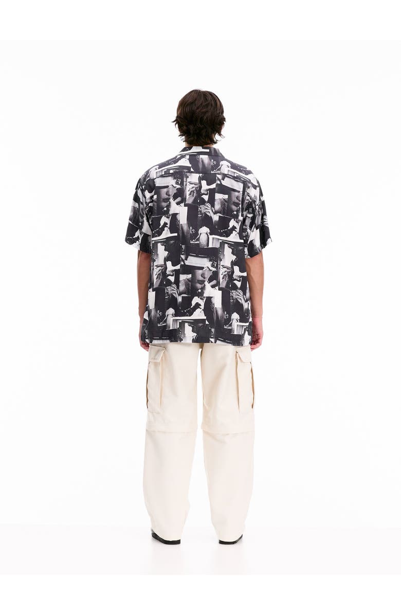 vowels Printed Still Shirt, Alternate, color, Black