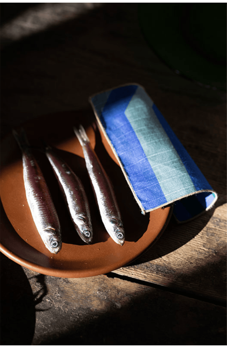 Tortuga Forma Stripe Cocktail Napkins Set of 4, Alternate, color, Marine