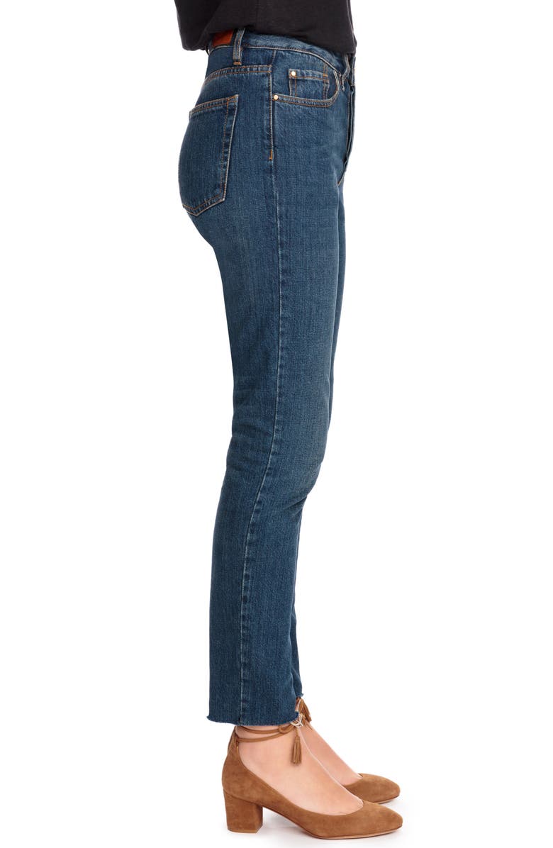 Sézane 1967 - The Brut Sexy Raw Hem High Waist Skinny Jeans, Alternate, color,