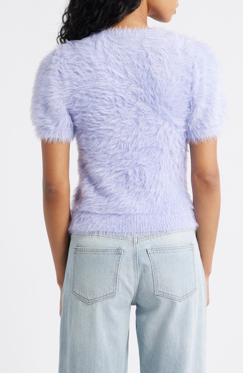 BP. Fuzzy Metallic Sweater, Alternate, color, Purple- Silver
