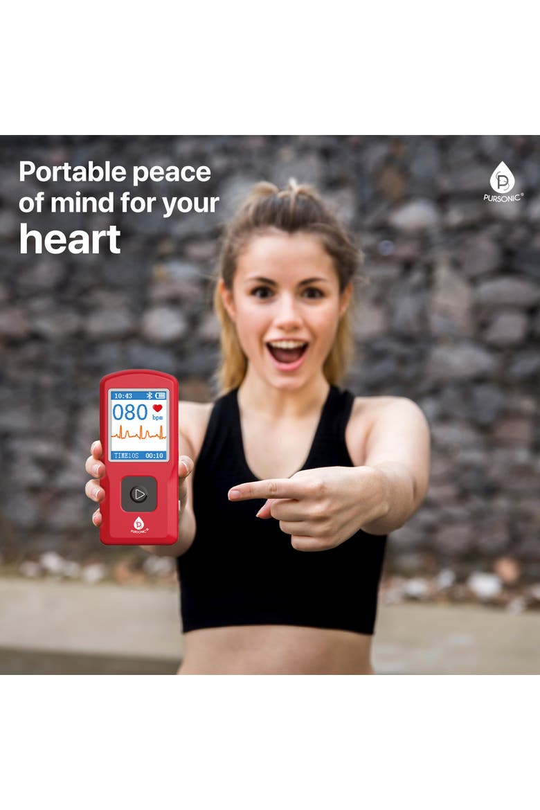 Rechargeable EKG Monitor, Alternate, color, Red
