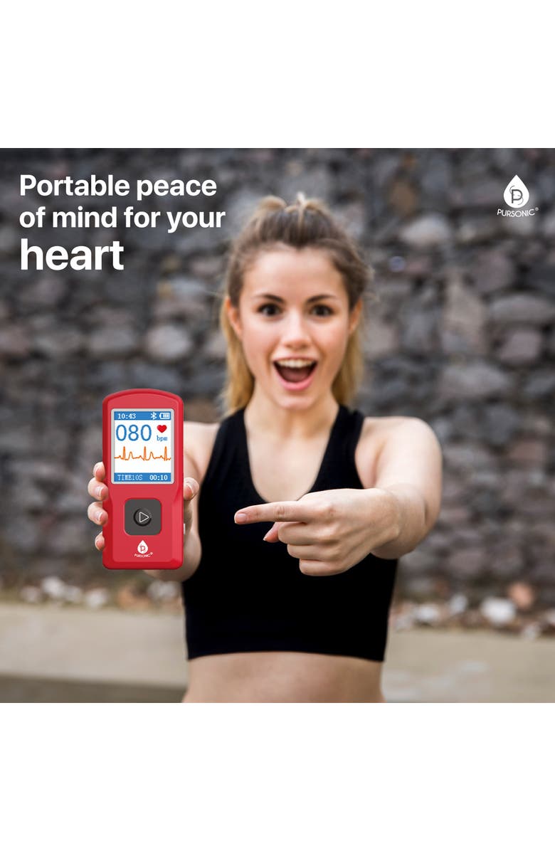 PURSONIC Rechargeable EKG Monitor, Alternate, color, Red