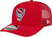 New Era Men's New Era Red NC State Wolfpack Primary 9SEVENTY Trucker Stretch-Snap Hat