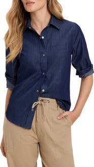 nz BY NIC AND ZOE Drapey Denim Shirt