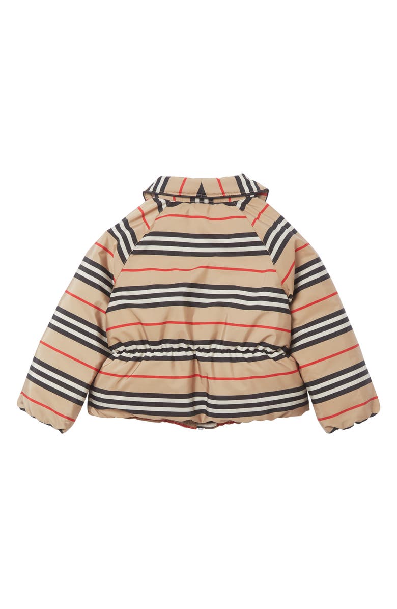 Burberry Mollie Icon Stripe Down Jacket, Alternate, color, 
