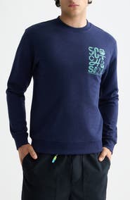 Scotch & Soda Logo Graphic Crewneck Sweatshirt