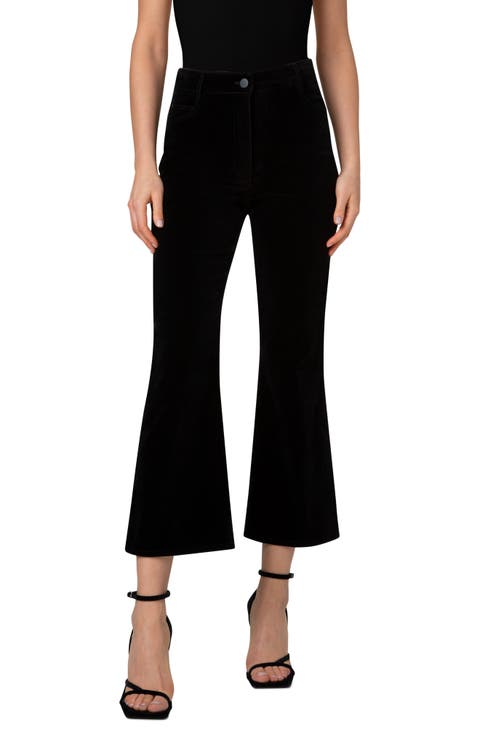 Cali Stretch Velveteen Crop Bootcut Pants
