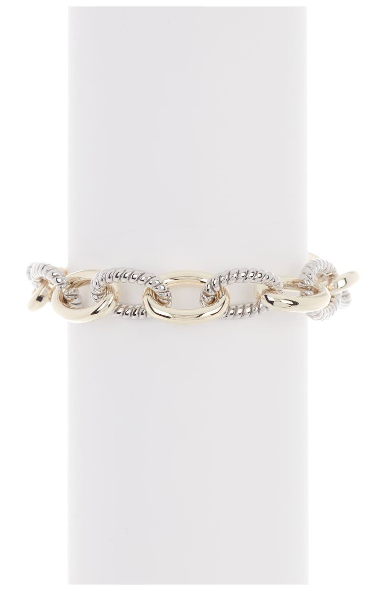 MESHMERISE Twisted Cable Chain Link Bracelet, Main, color, 