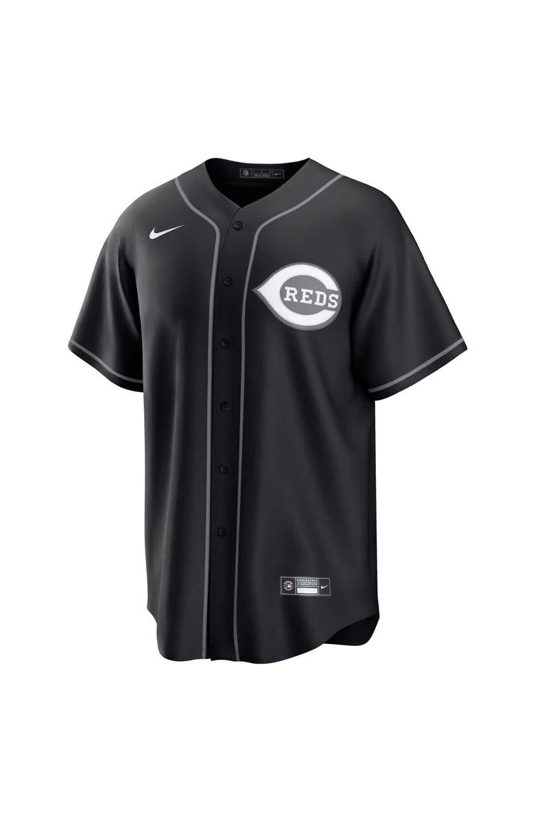 Nike Men's Nike Elly De La Cruz Black Cincinnati Reds Lights Out Replica Player Jersey, Alternate, color, Black