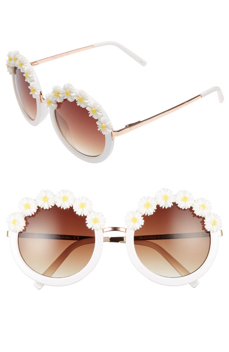 Circus NY by Sam Edelman Circus by Sam Edelman 52mm Round Sunglasses, Main, color,