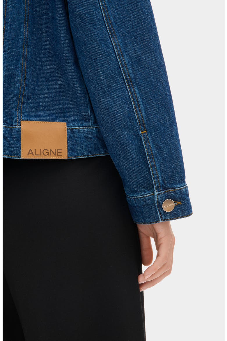 Hestia Denim Jacket, Alternate, color, OCEAN BLUE