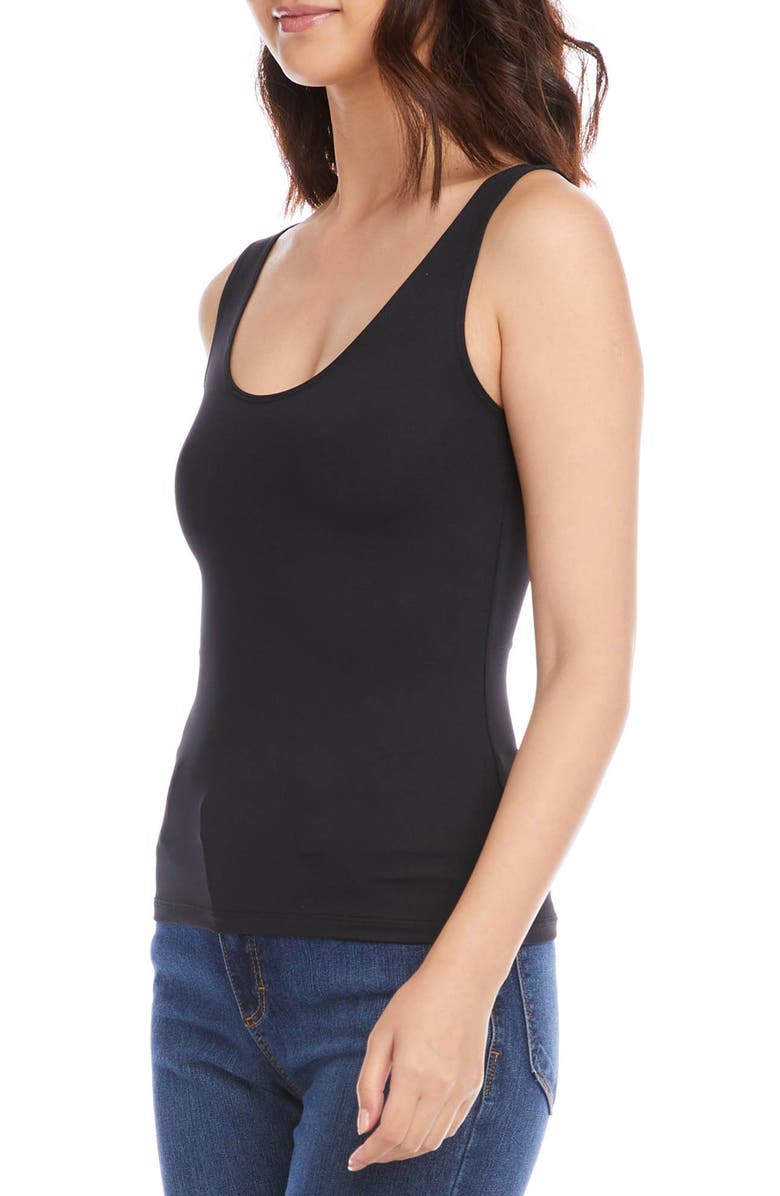 Karen Kane Scoop Neck Tank, Alternate, color, Black