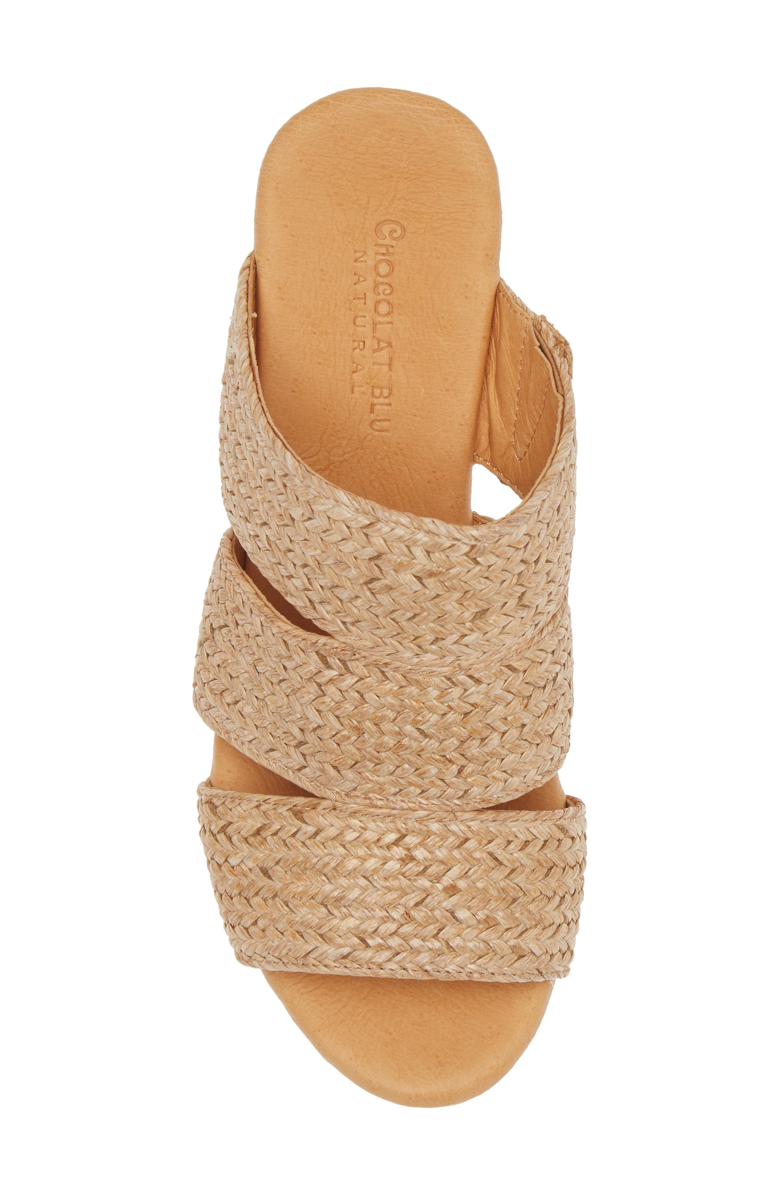Chocolat Blu Gusto Platform Sandal, Alternate, color, Natural Raffia