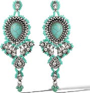 Jessica Simpson Turquiose Bead Statement Earrings