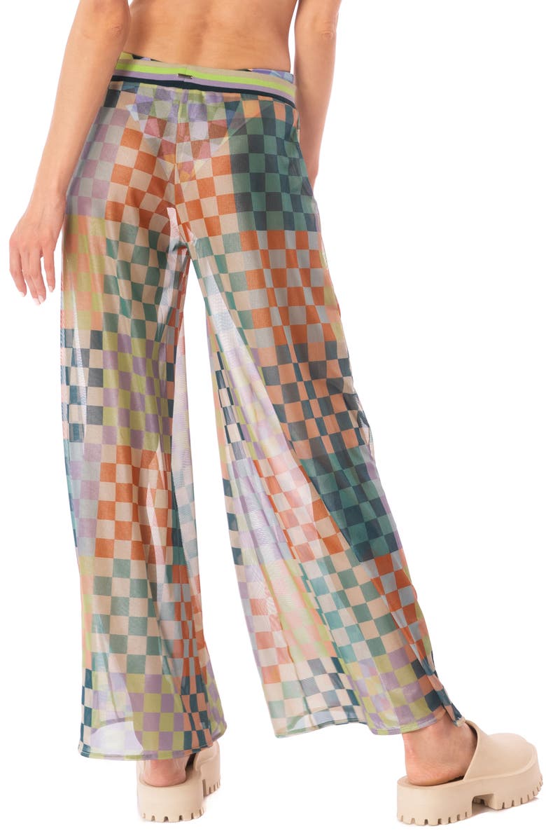 Maaji Chess Jessica Wide Leg Cover-Up Pants, Alternate, color, 