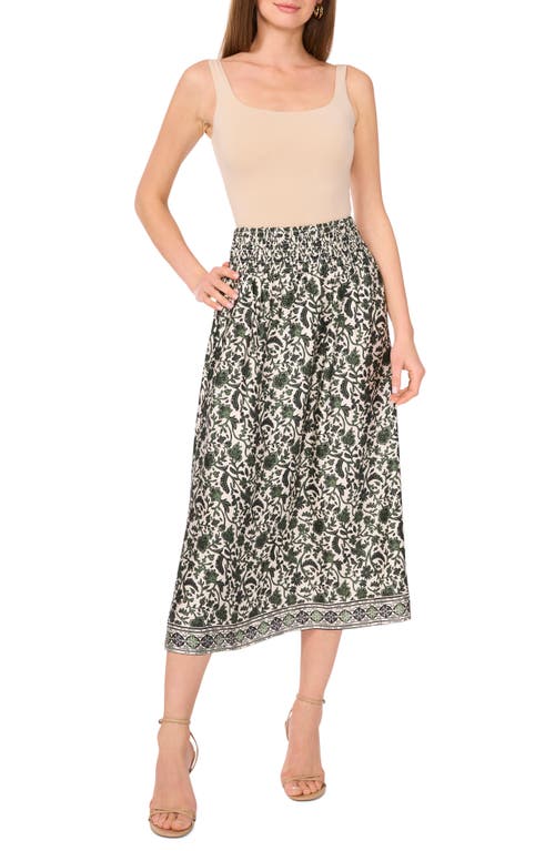 Two By Vince Camuto Smocked Waist Skirt In Green