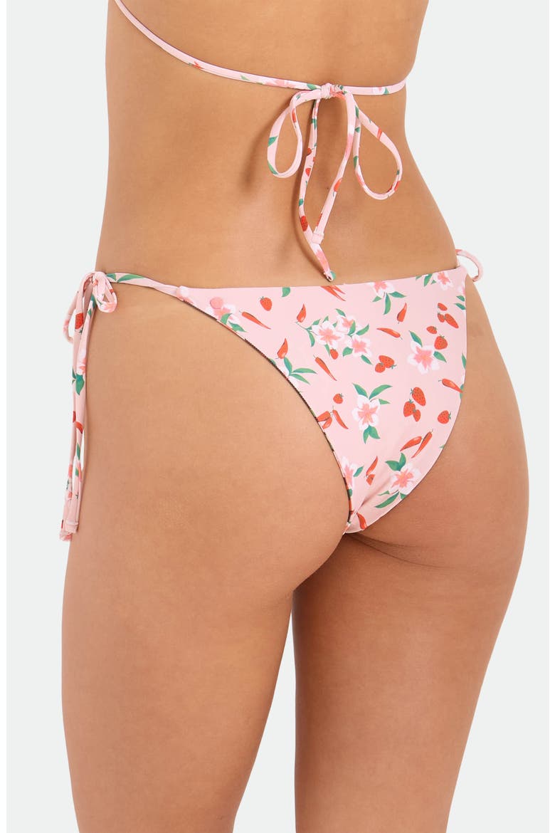 Sweet & Spicy Side Tie Reversible Bikini Bottoms, Alternate, color, BLACK/ PINK