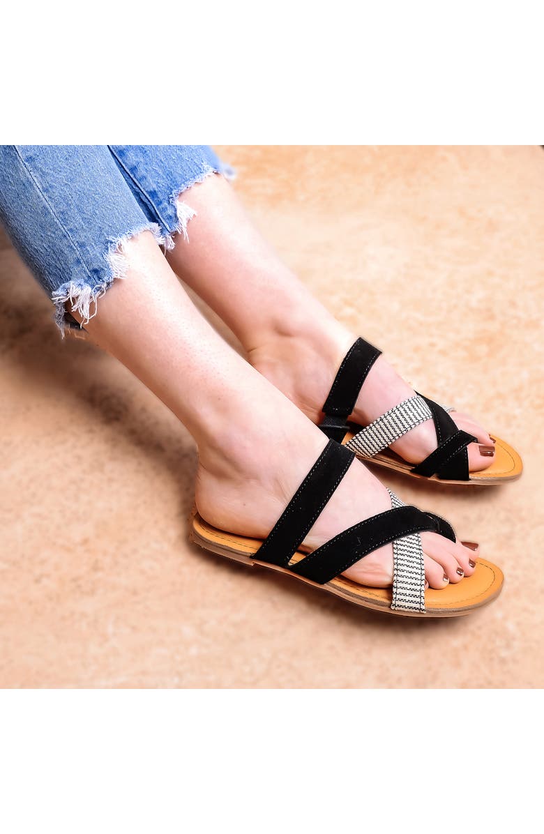 Minnetonka Faribee Strappy Sandal, Alternate, color,