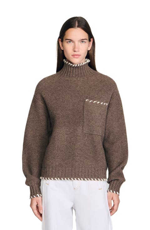 Oversized turtleneck sweater