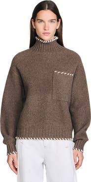 SANDRO Oversized turtleneck sweater