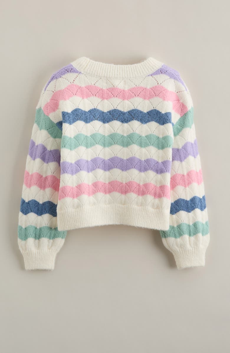 Tucker + Tate Kids' Cardigan, Alternate, color, Purple Bonnet Wavy Stripe