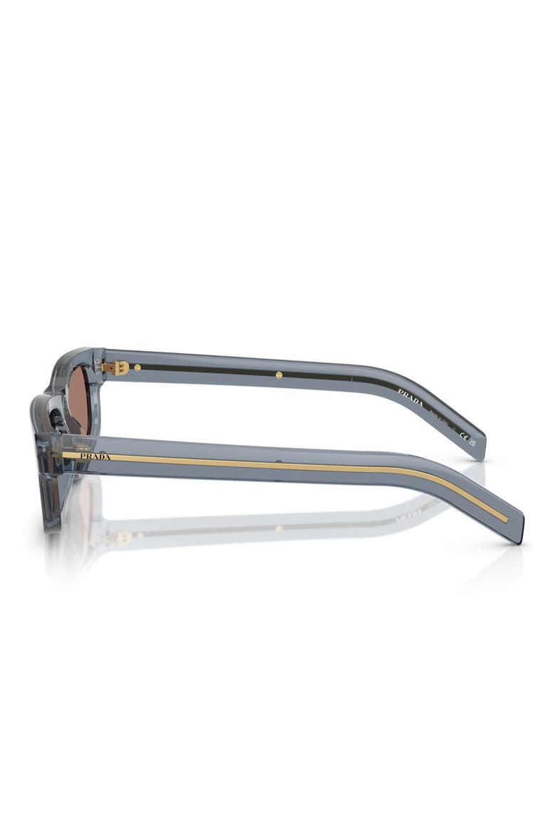 57mm Rectangular Sunglasses, Alternate, color, OCEAN / BROWN MIRROR GREY
