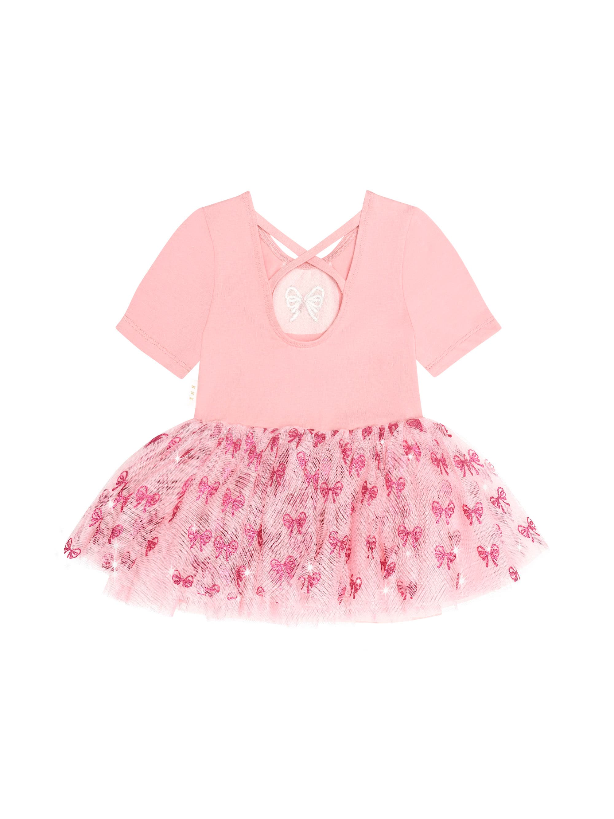 Huxbaby Glitter Bow Tutu Tulle Dress | Nordstrom