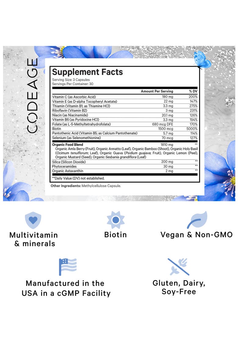 Beauty Tonic Biotin Supplement + Vitamins & Minerals, Alternate, color, White
