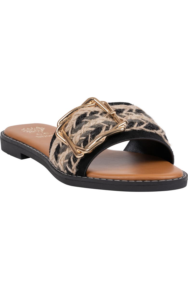 GOOD CHOICE NEW YORK Devon Slide Sandal, Main, color, Black