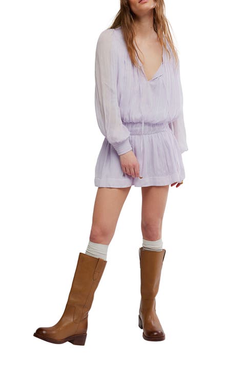 Sunbeam Long Sleeve Cotton Blend Minidress