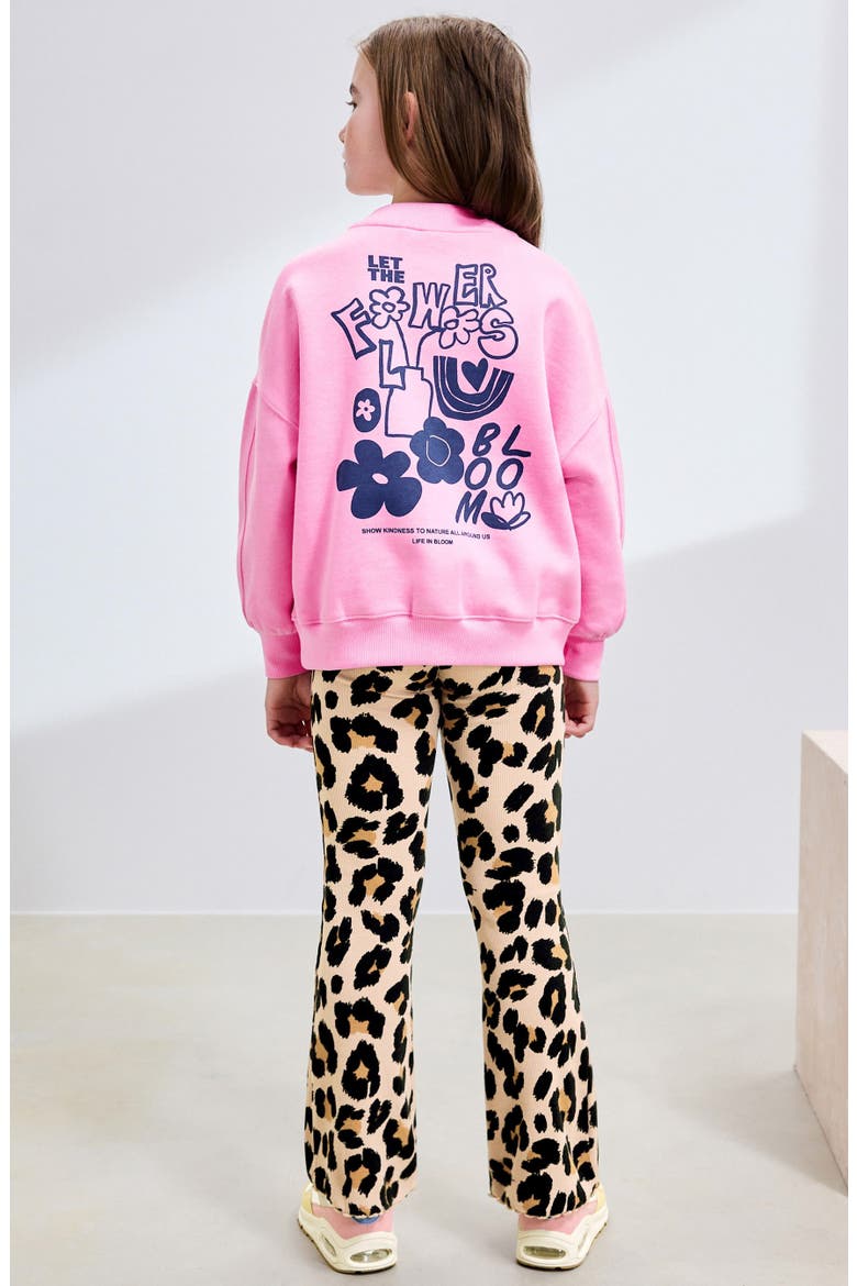 Kids' Crewneck Sweatshirt & Flare Leggings Set, Alternate, color, MULTI