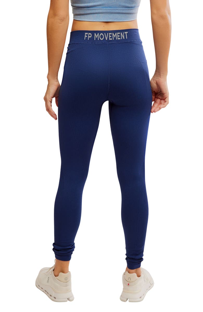 Free People FP Movement Long Haul Leggings, Alternate, color, Black Grape