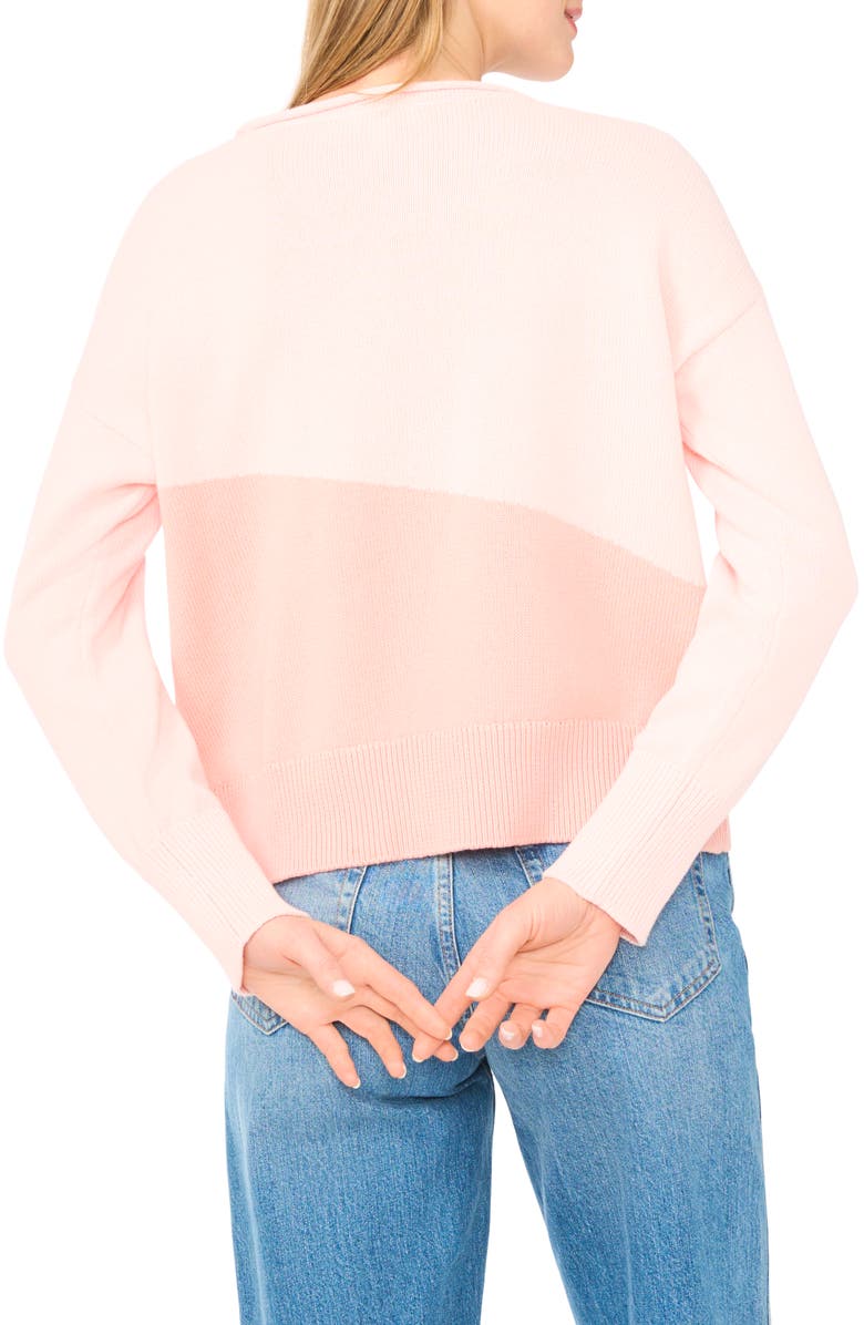 CeCe Roll Neck Sweater, Alternate, color, Pointe Shoes