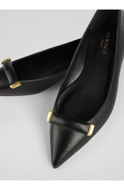 Lk Bennett Blair Pointed Toe Flat In Black