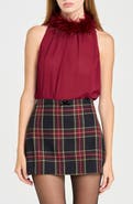 WAYF x Rose Lola Studio Faux Feather Trim Top