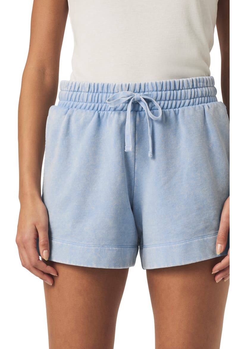 Terry Drawstring Shorts, Alternate, color, STEEL BLUE