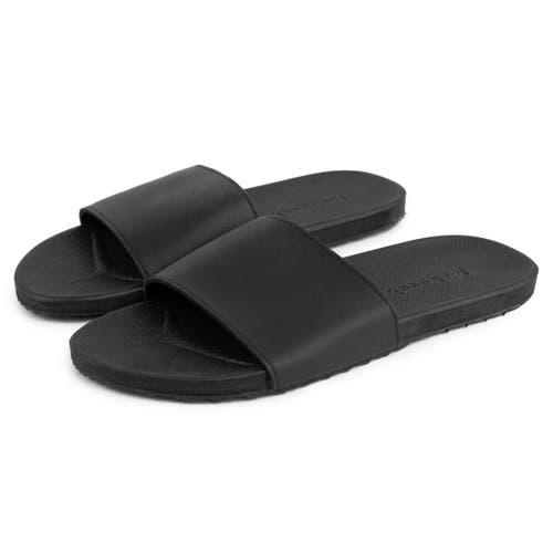 Feelgoodz Banyan Rubber Spa/shower Slide Sandals In Black