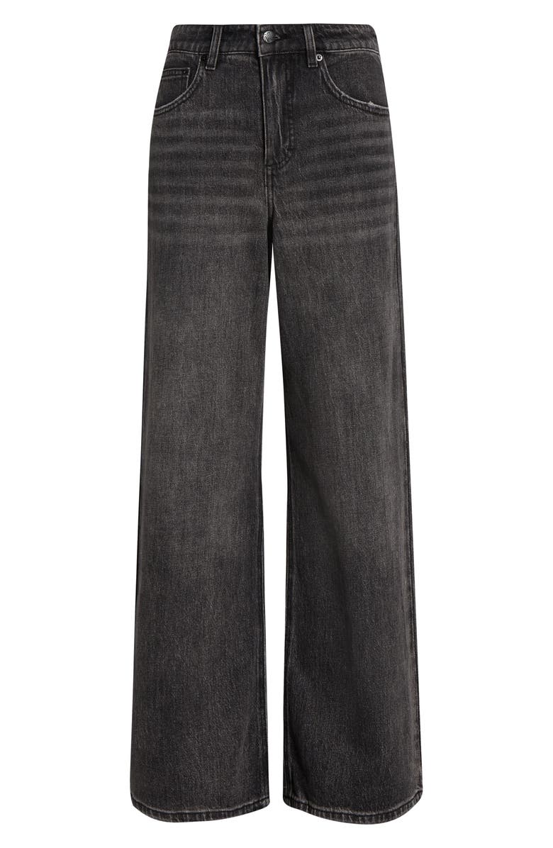 Marine Layer Charlie High Waist Wide Leg Jeans, Alternate, color, Washed Black