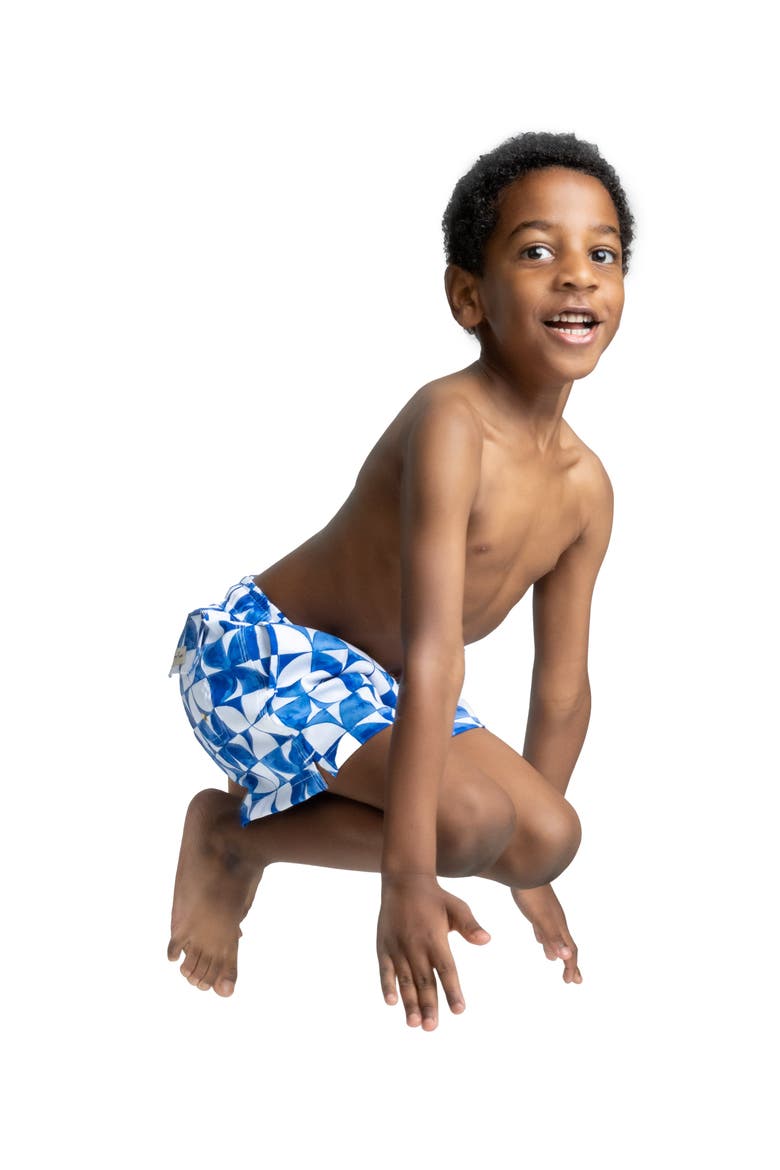 The Greece - Boys Swim Trunks UPF 50+, Alternate, color, Blue