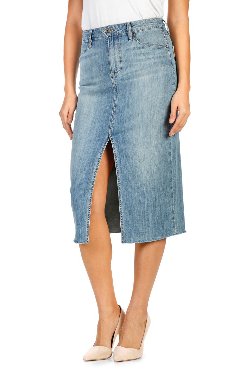 PAIGE Leanne Denim Skirt, Main, color,