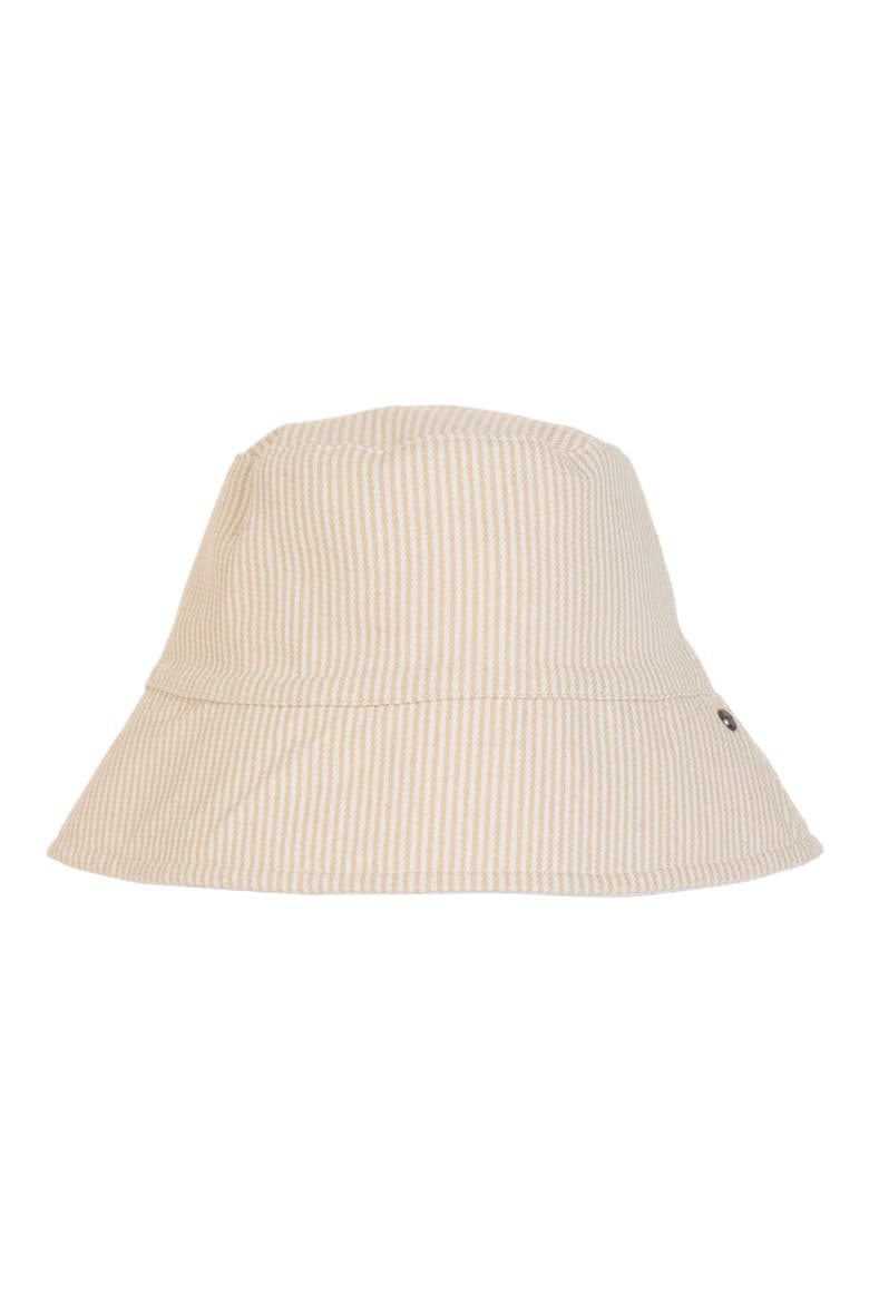 Stripe Canvas Bucket Hat, Main, color, TUSK