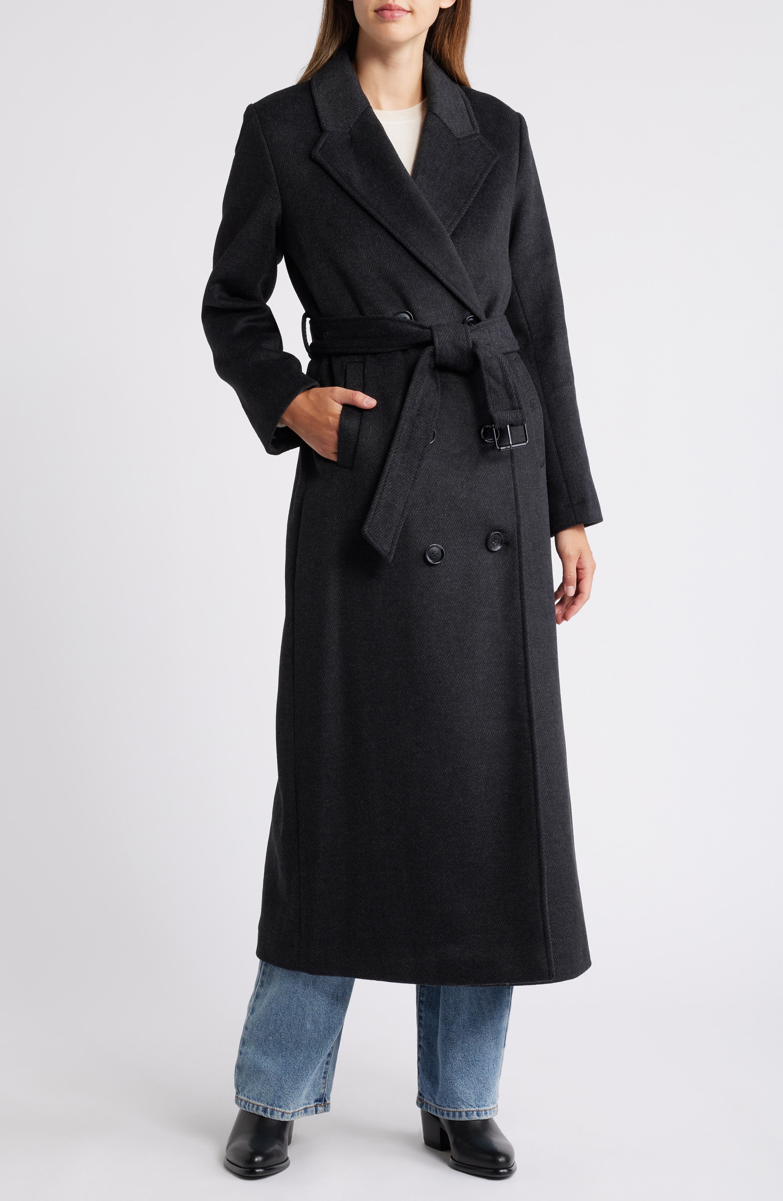 Sam Edelman Double Breasted Twill Coat