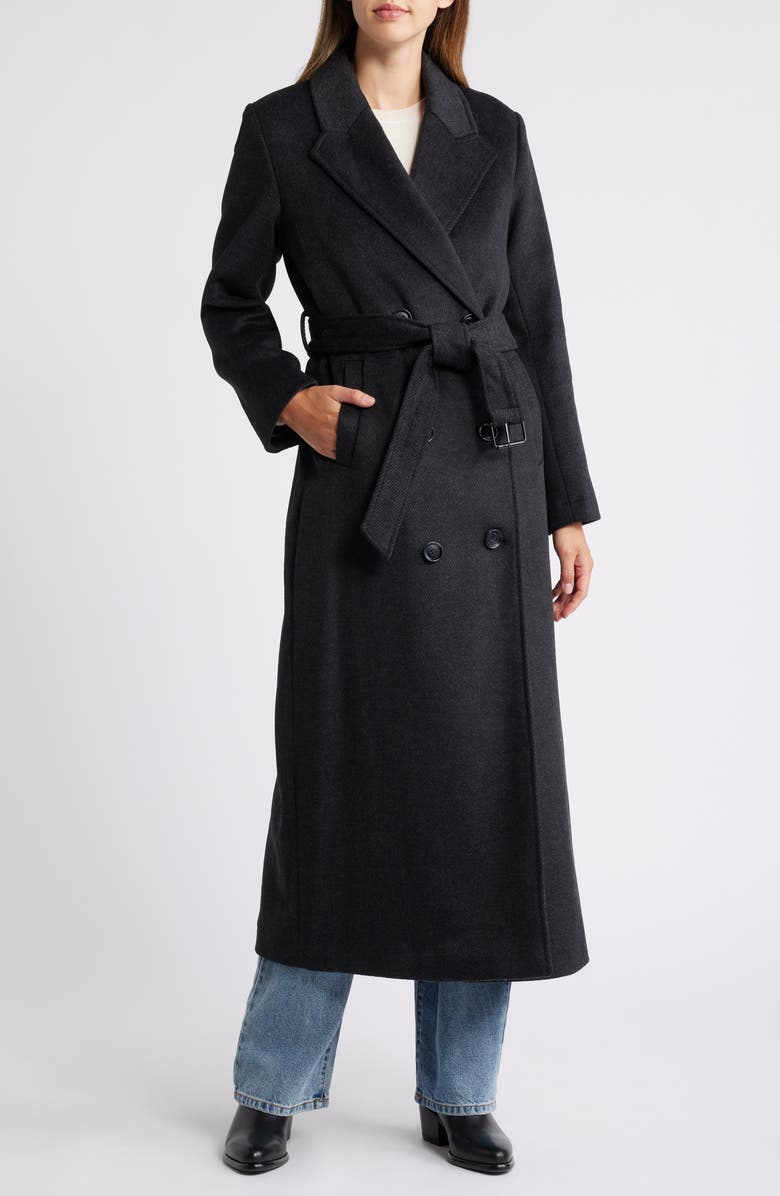 Sam Edelman Double Breasted Twill Coat, Main, color, 