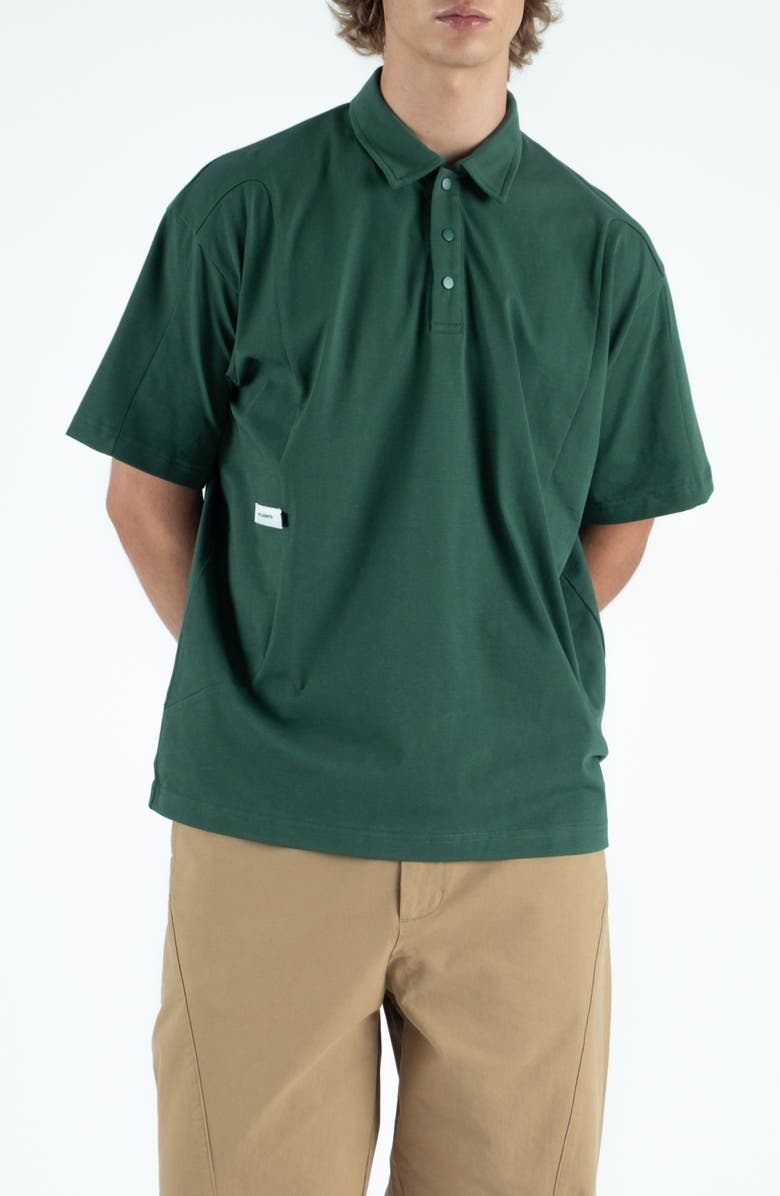 STUDENTS Future Oversize Cotton Blend Polo, Alternate, color, Forest