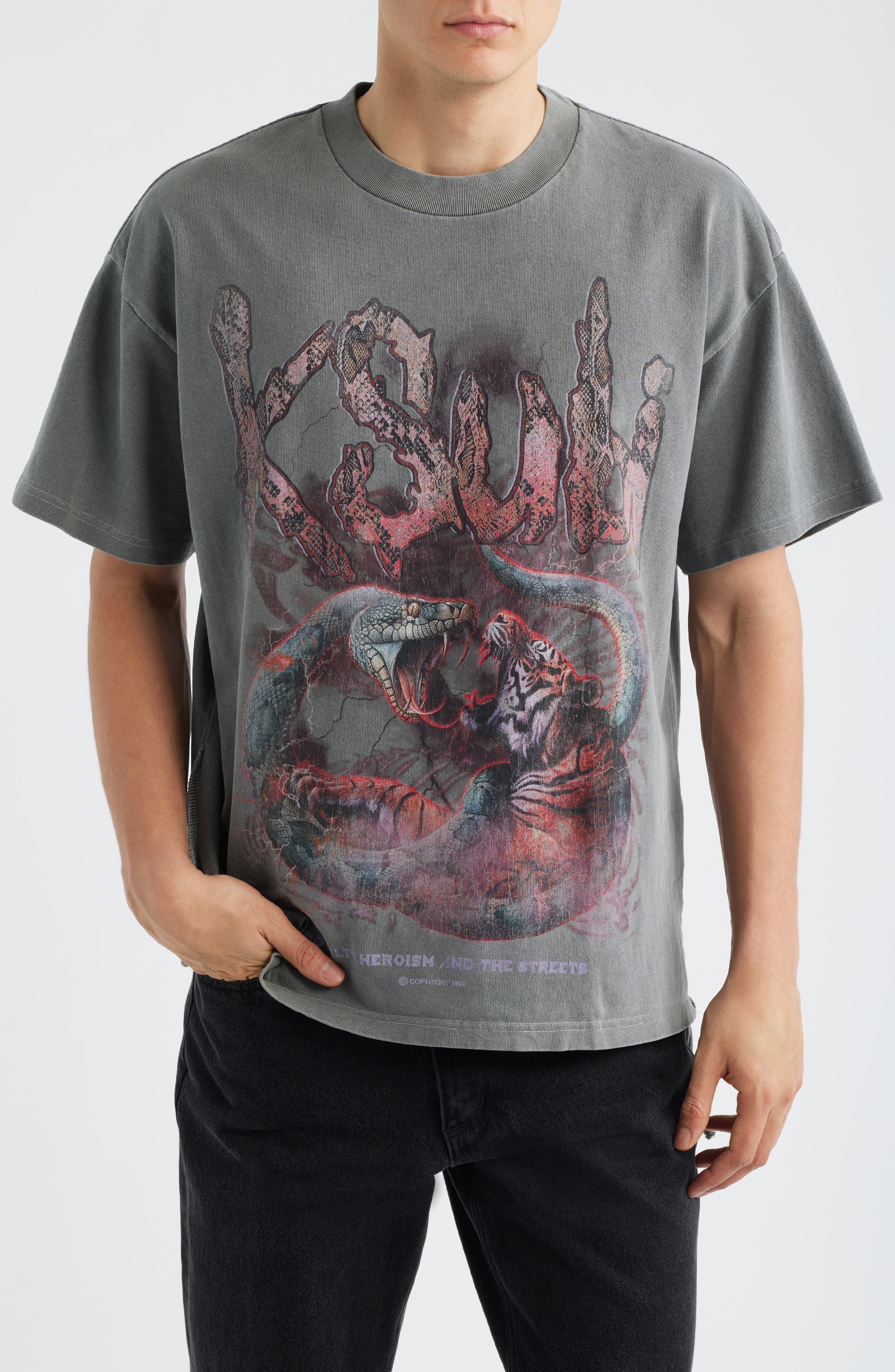 knosis ムカデ Tシャツ XXL Ksubi Knotted Ekcess Oversize Graphic T-Shirt (Men) | Nordstrom