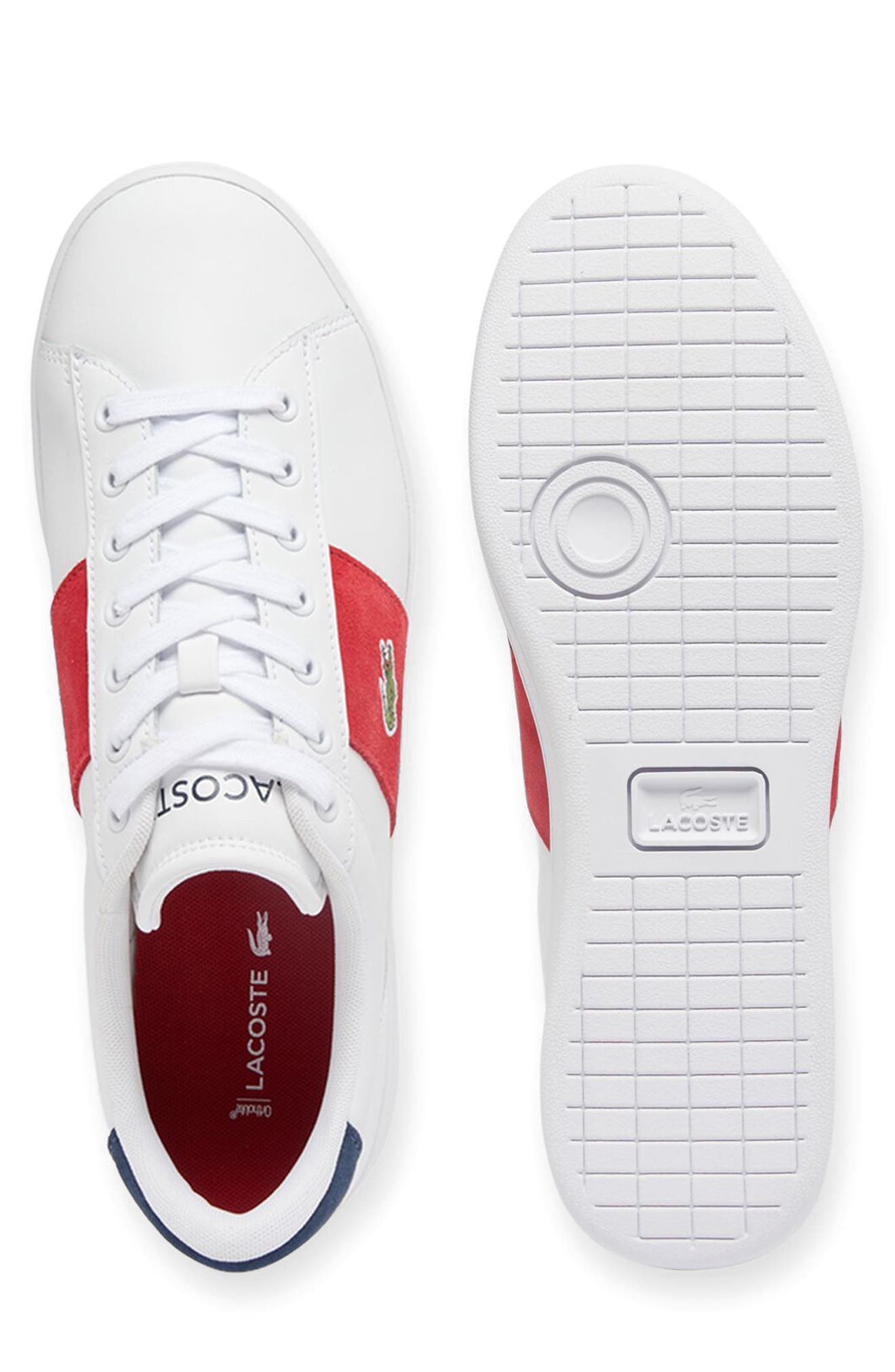 Lacoste Carnaby Sneaker, Alternate, color, White/ Red