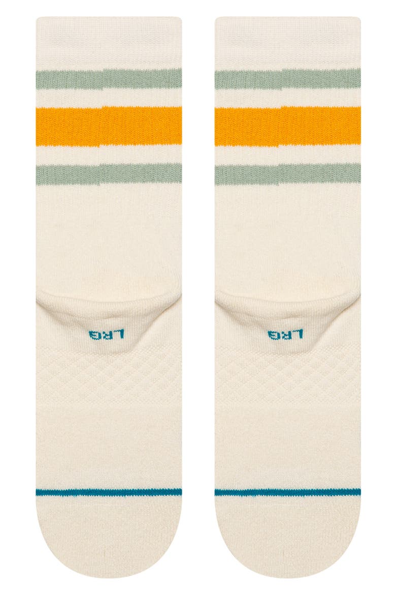 Boyd Street Crew Socks, Alternate, color, IVORY/ SEAGREEN